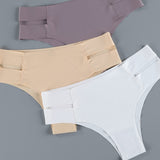 Low Waist plus size g string Seamless Thong set