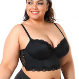 Plus Size T Shirt Bra Lace Back Corset | Tank Top With Straps