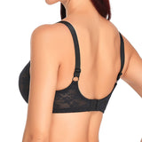 see-through plus size t shirt bra with straps and lace
