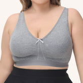 rosy lemon plus size cotton bra vest grey