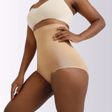 plus size high waist shapewear brief seamless beige rosylemons