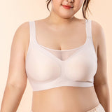 Seamless Low Back plus size everyday sports Bra no wire with wide straps