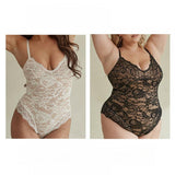 plus size lace camisole shapewear brief bodysuit sexy rosylemon