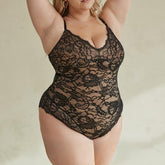 plus size lace camisole shapewear brief bodysuit sexy black rosylemon