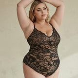 plus size lace camisole shapewear brief bodysuit sexy rosylemon