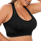 rosy lemon plus size everyday sports bra black
