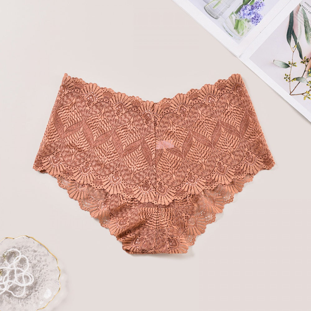 plus size g string Seamless sexy thong cheeky brief lace orange