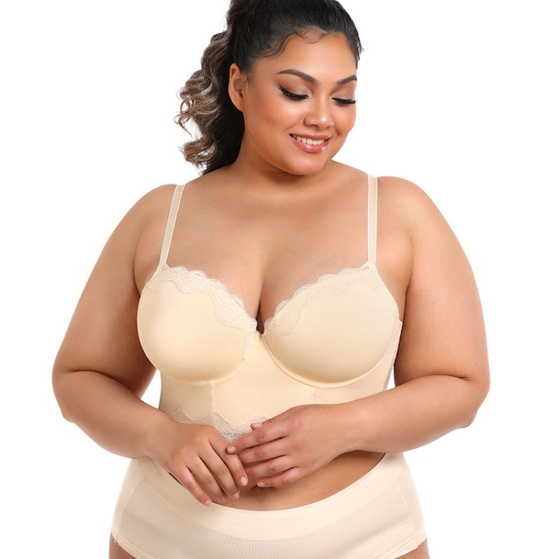 Plus Size T Shirt Bra Lace Back Corset | Tank Top With Straps