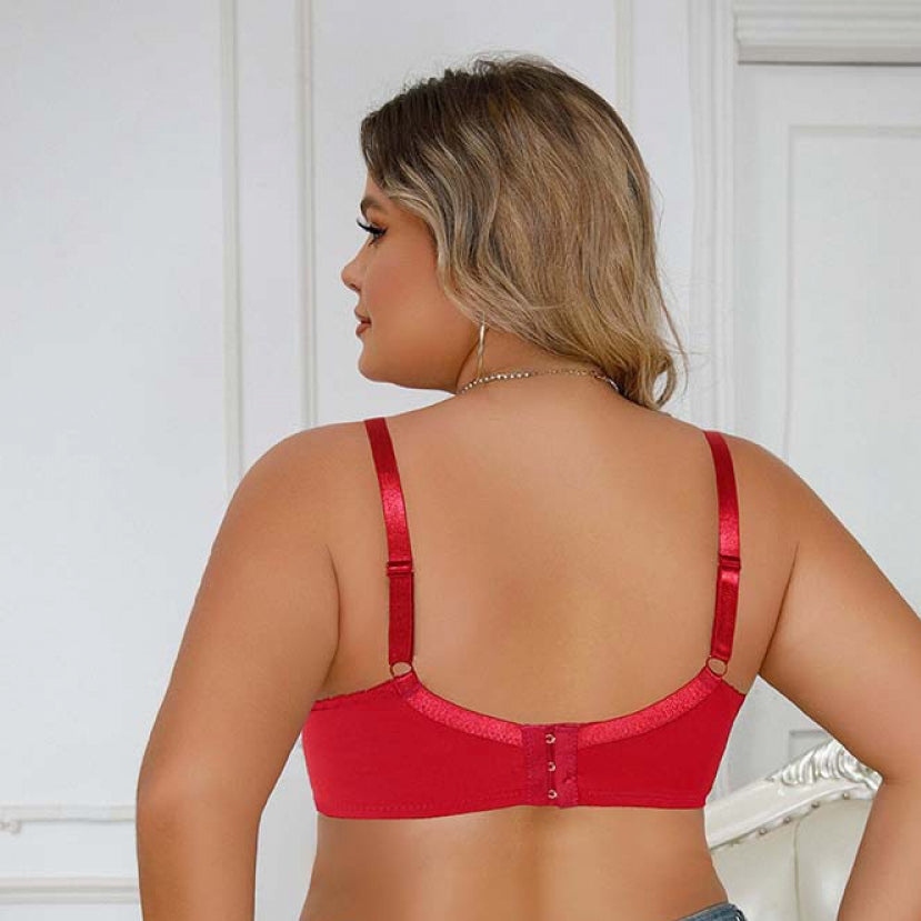 Sexy plus size t shirt bra with straps and lace