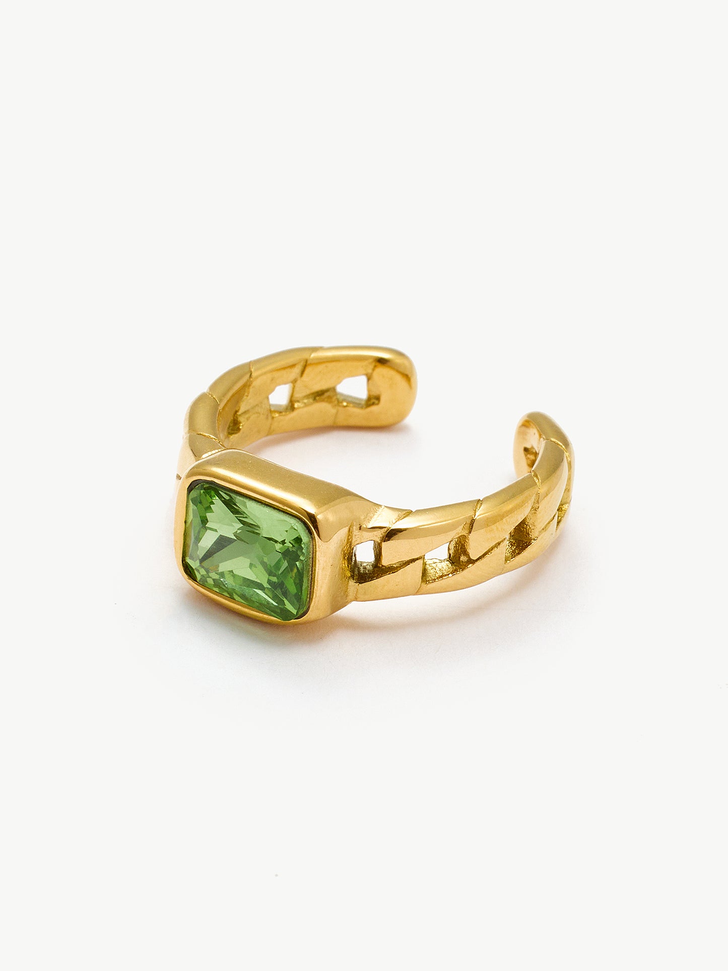 RosyLemon Green Stone Ring