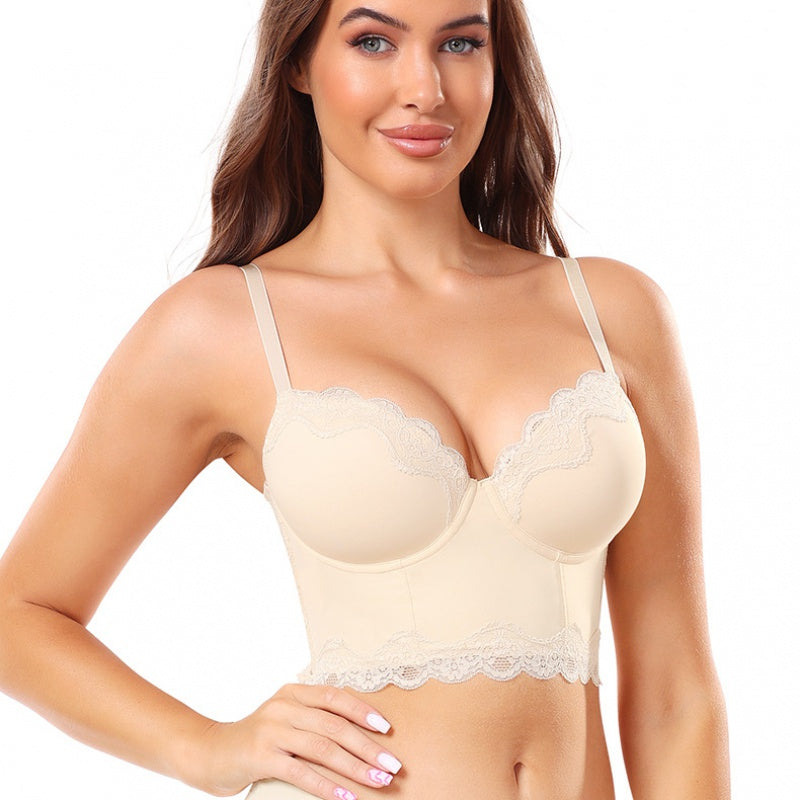 Plus Size T Shirt Bra Lace Back Corset | Tank Top With Straps