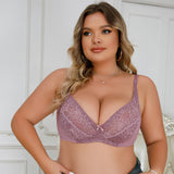 Sexy plus size t shirt bra with straps and lace