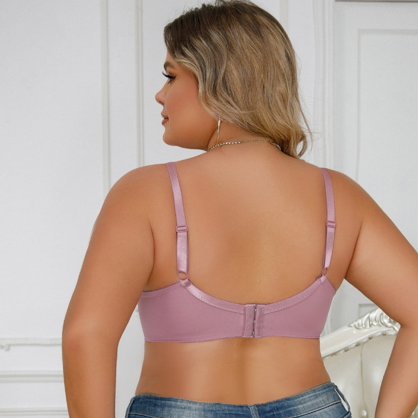 Sexy plus size t shirt bra with straps and lace