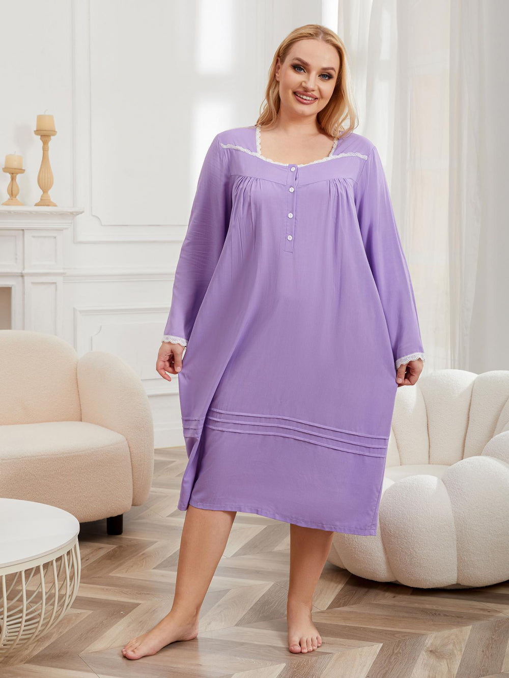 Thin Long Sleeve Nightdress