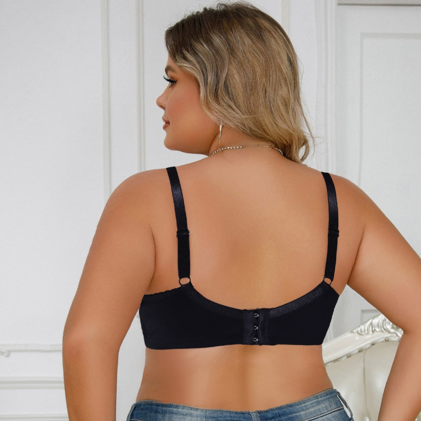 Sexy plus size t shirt bra with straps and lace