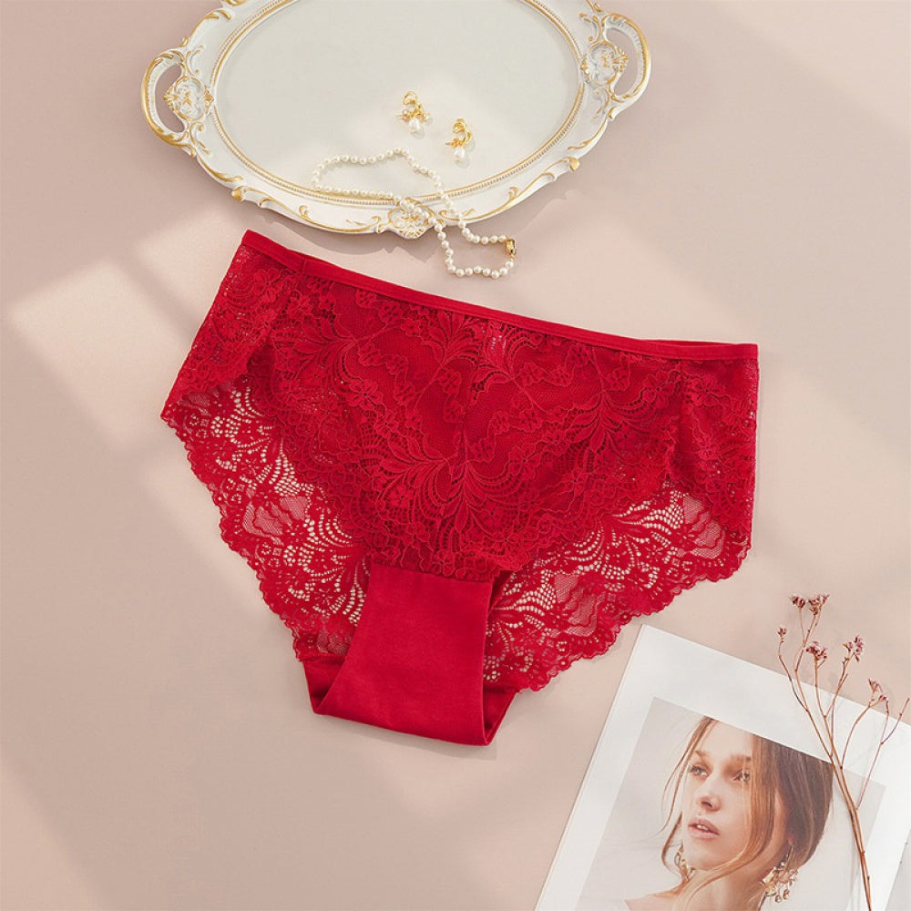 plus size g string Seamless sexy thong cheeky brief lace red