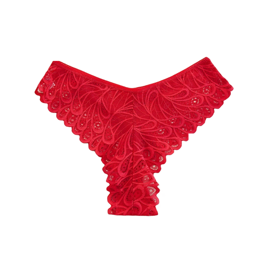 Plus size G string thong cheeky red