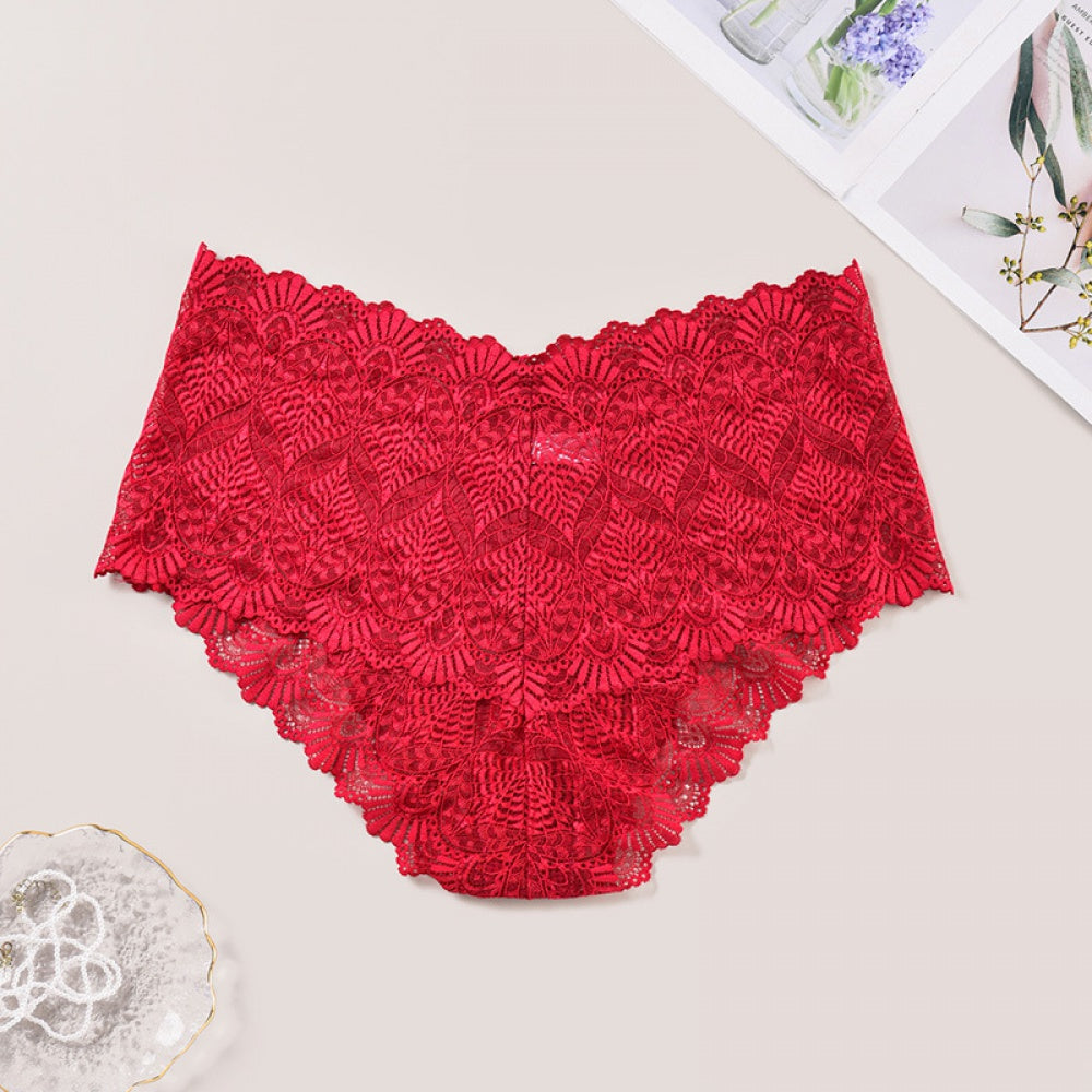 plus size g string Seamless sexy thong cheeky brief lace red