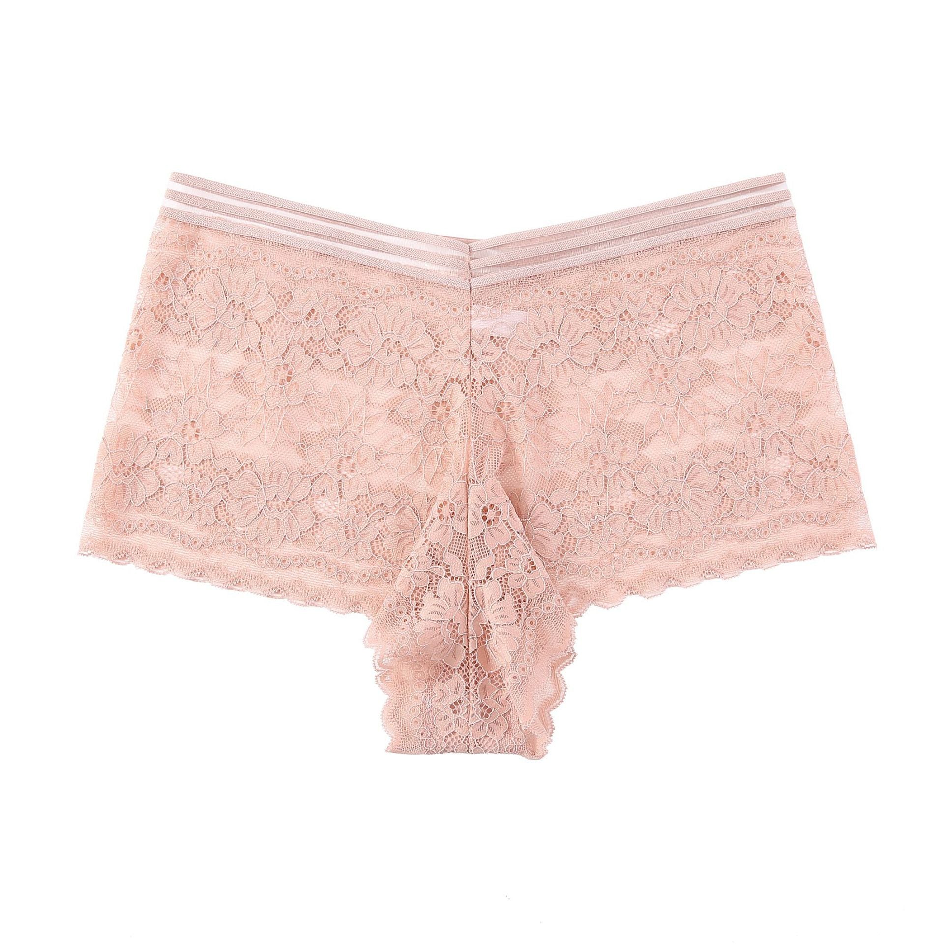 Plus size G string thong cheeky lace pink