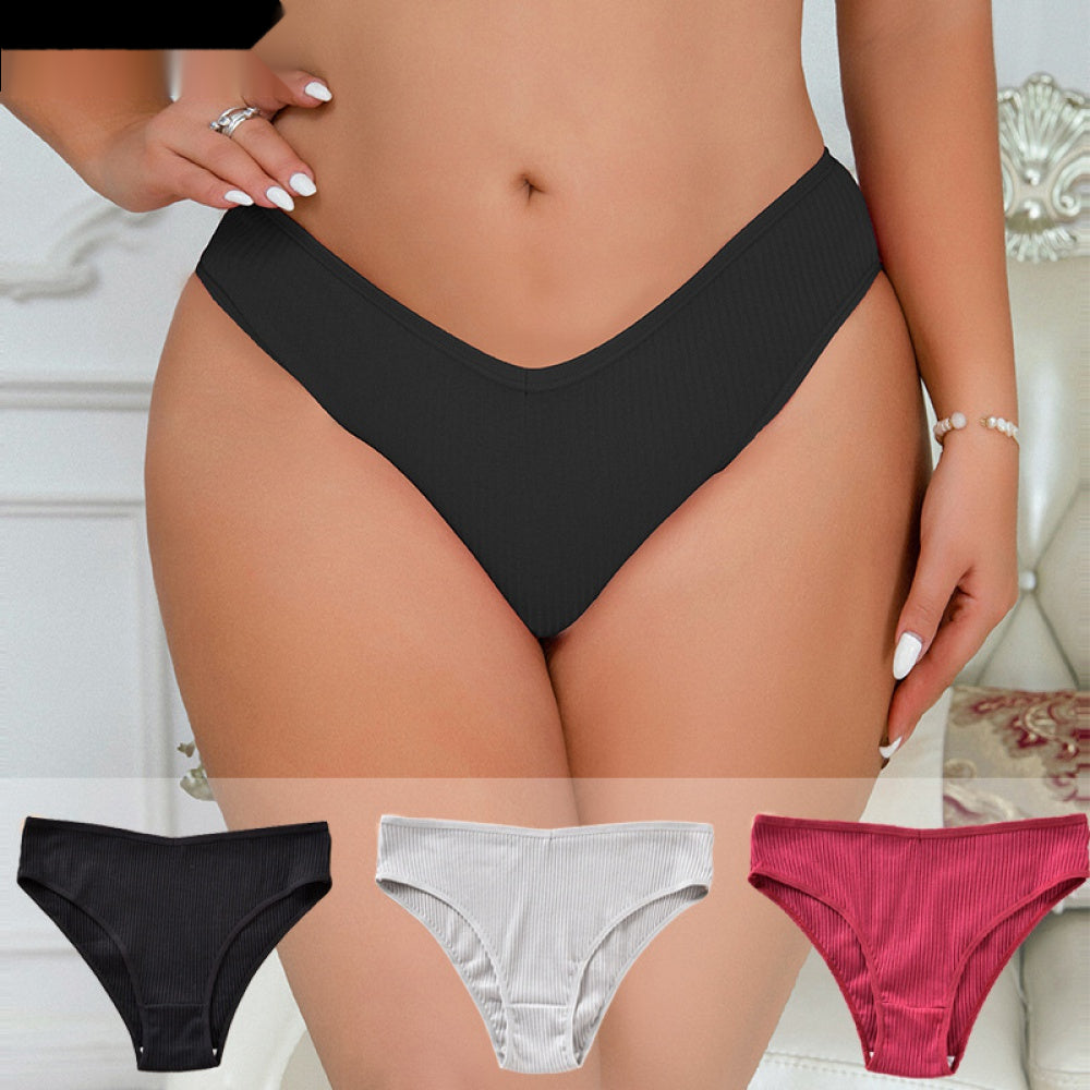 Low Waist plus size g string Seamless sexy thong cheeky brief black