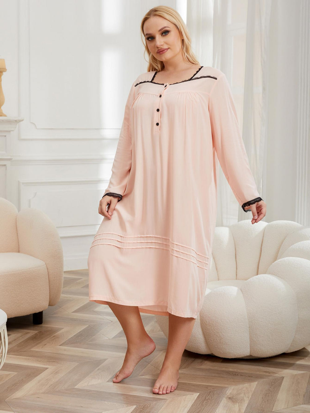 Thin Long Sleeve Nightdress