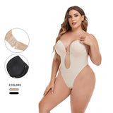 plus size backless invisible straps sexy thong shapewear bodysuit rosylemon