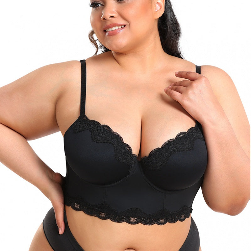 Plus Size T Shirt Bra Lace Back Corset | Tank Top With Straps