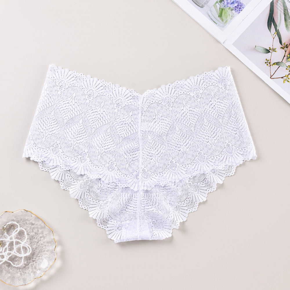 plus size g string Seamless sexy thong cheeky brief lace white