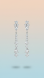 Chandelier diamond earrings in platinum
