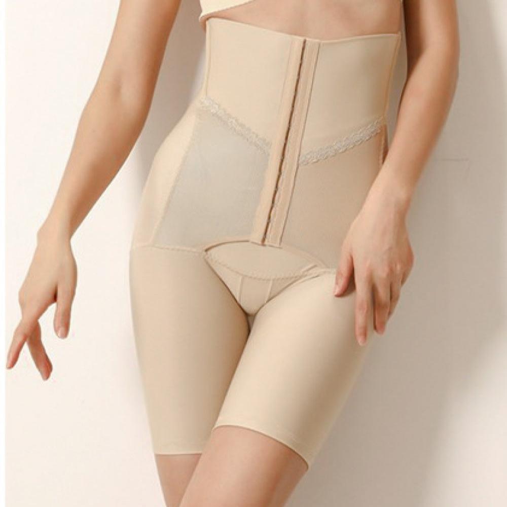 high waist front hook mid thigh shaper 