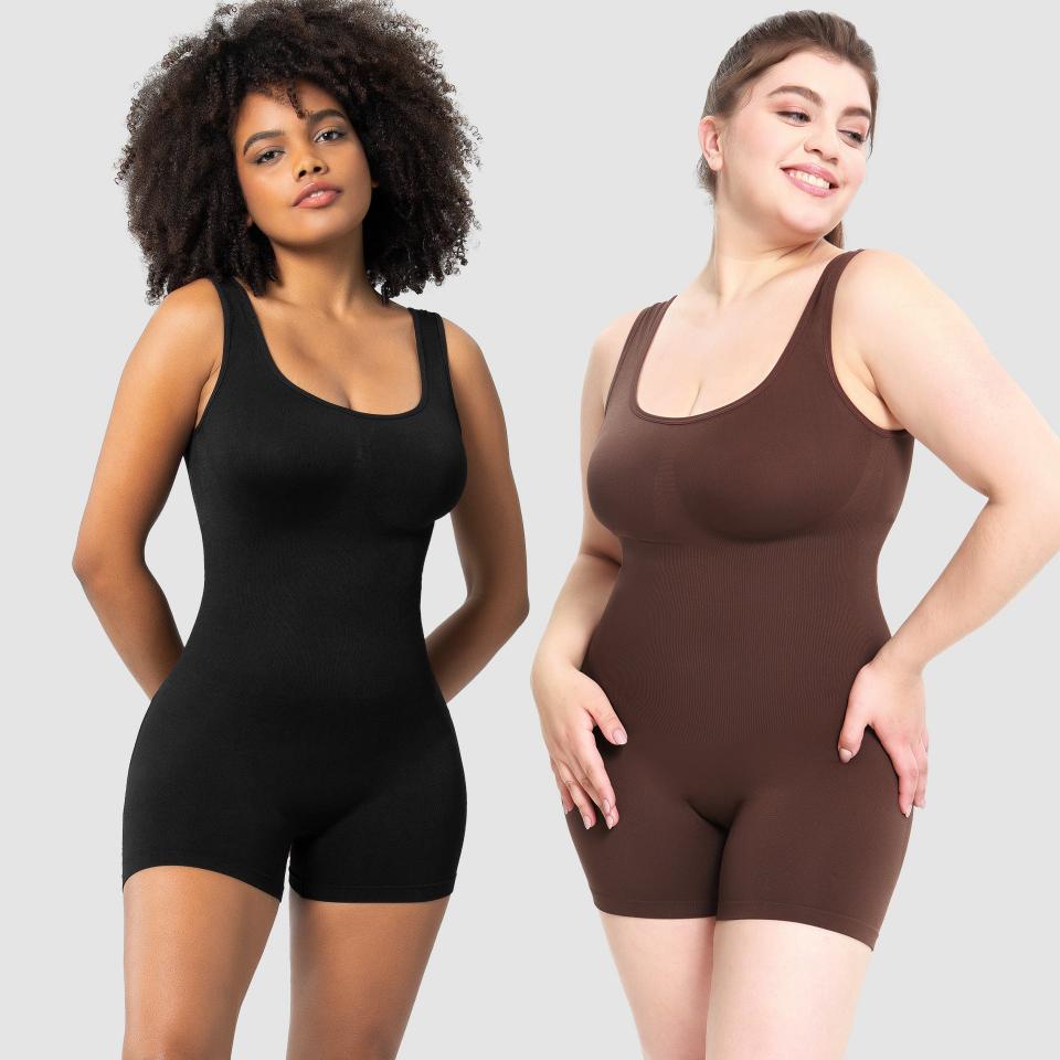 mid thigh camisole shapewear bodysuit rosylemon