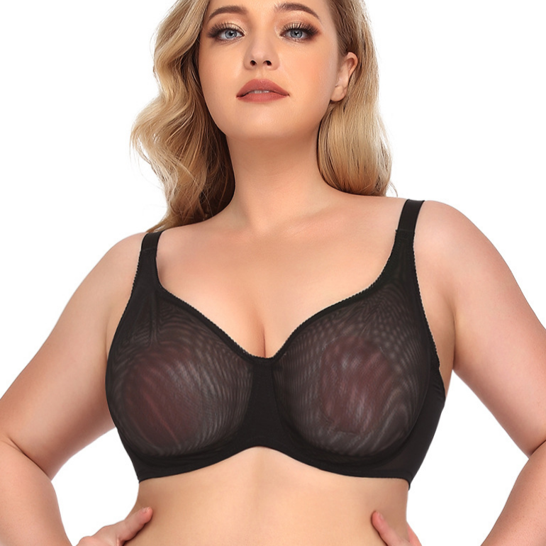 Push-up Mesh See-Through T-Shirt Bra