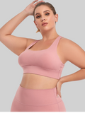 rosy lemon plus size everyday sports bra extra support pink 