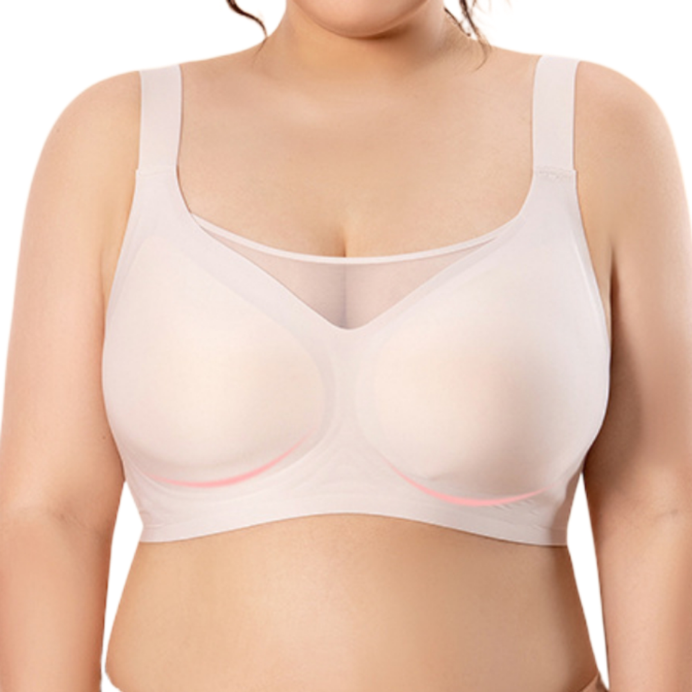 Seamless Low Back plus size everyday sports Bra no wire with wide straps