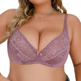 Sexy plus size t shirt bra with straps and lace